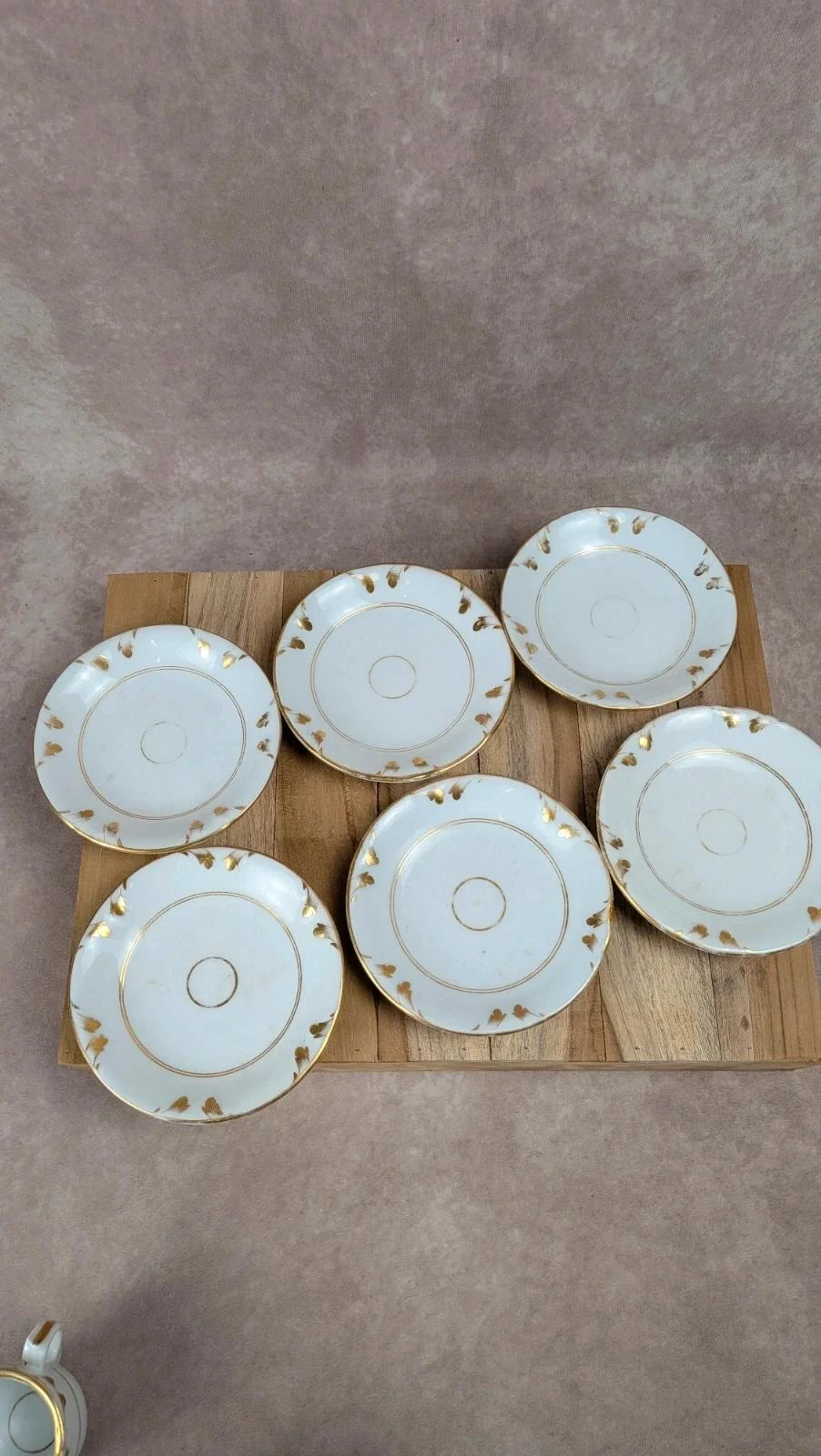 Set of 6 old Paris cups and their 6 gilded saucers – photo 6